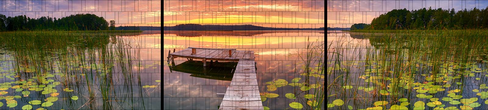 Sonnenuntergang - XXL Panoramaposter 180cm Zaunhöhe