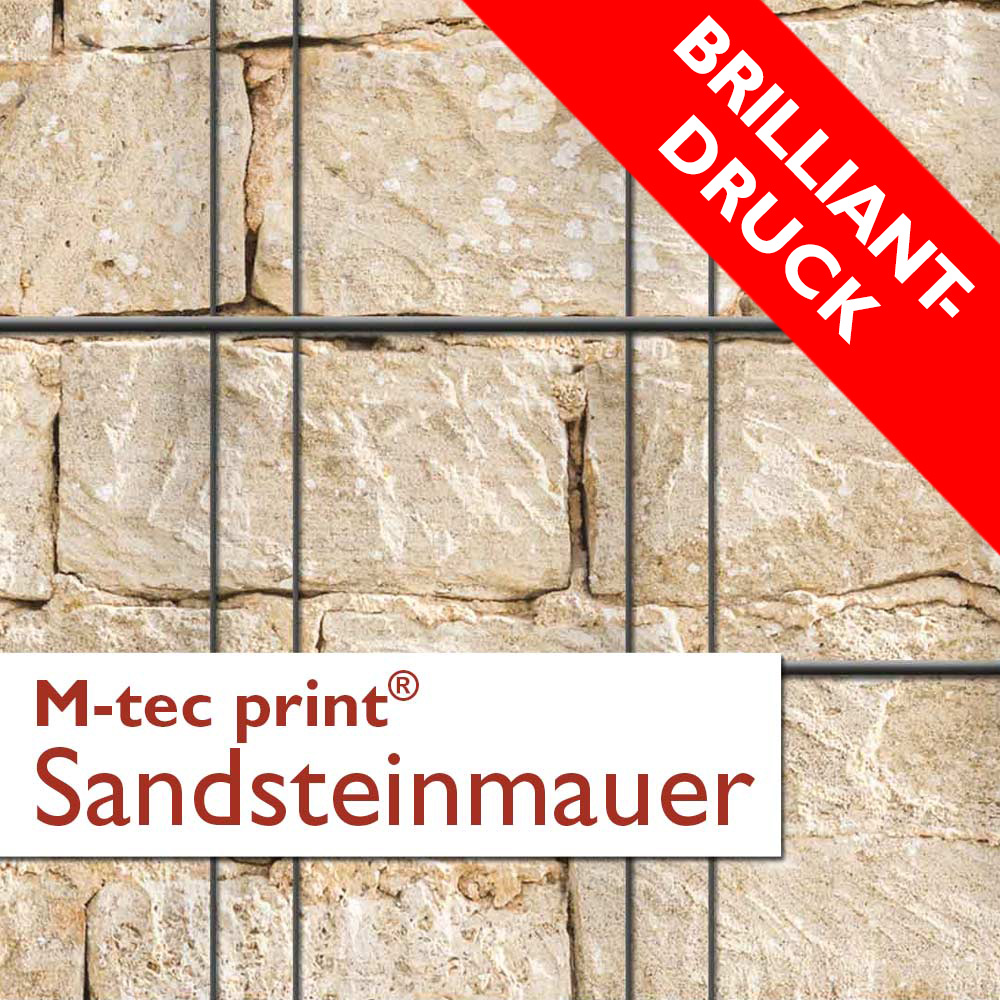 M-tec print® Brilliant | Sandsteinmauer 3er Pack