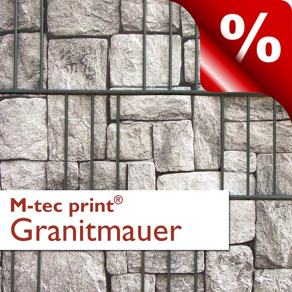 B-Ware | M-tec print "Granitmauer" - 3er Pack