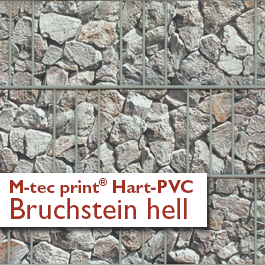 "M-tec print®" Hart-PVC 6mm Rille - Bruchstein hell