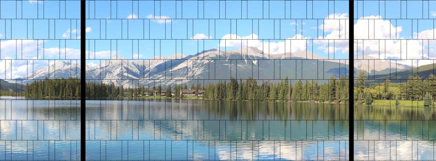 Bergsee - XXL Panorama Zaunposter 180cm Höhe