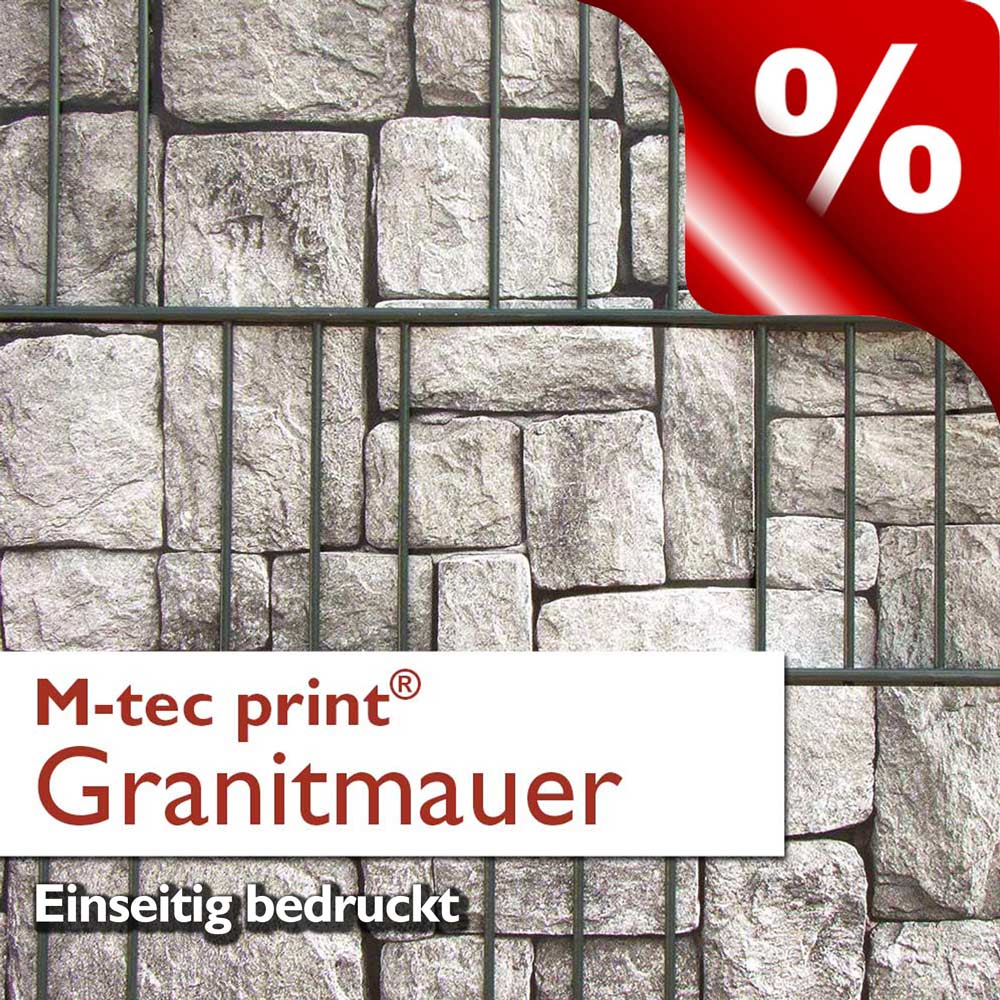 B-Ware | M-tec print "Granitmauer" - 3er Pack | einseitig