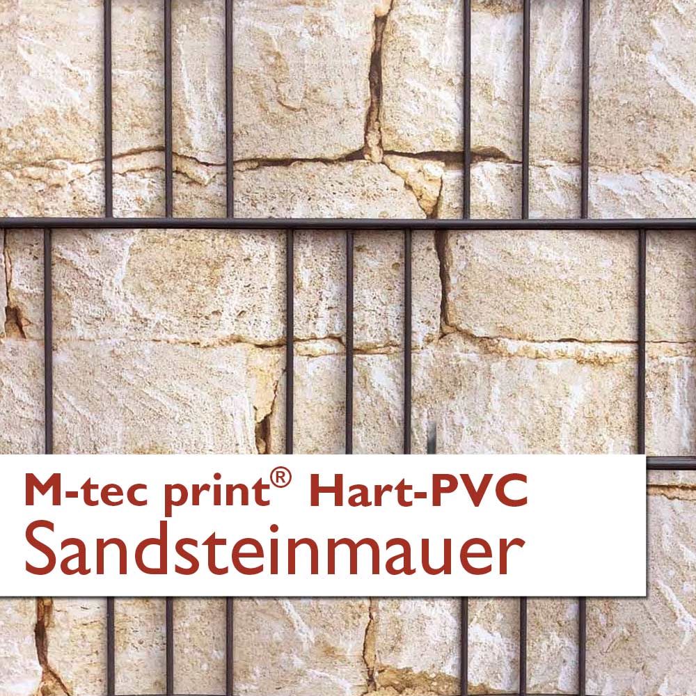 "M-tec print®" Hart-PVC - Sandsteinmauer